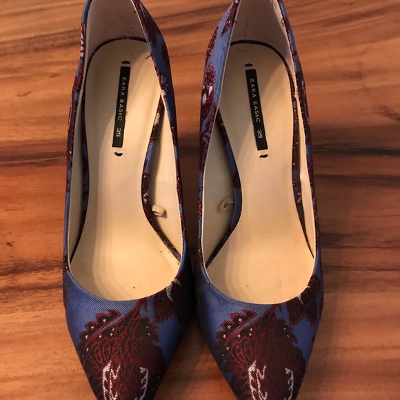 Zara Jacquard Heel Shoes - Picture 4 of 5